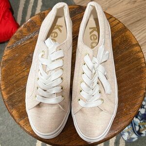 Keds Women's Beige Canvas Sneakers